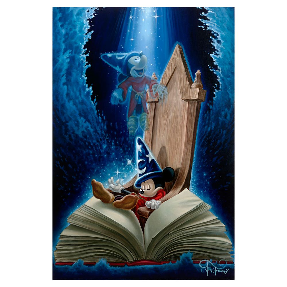 Sorcerer Mickey Mouse Dreaming of Sorcery Giclee on Canvas by Jared Franco  Limited Edition Official shopDisney