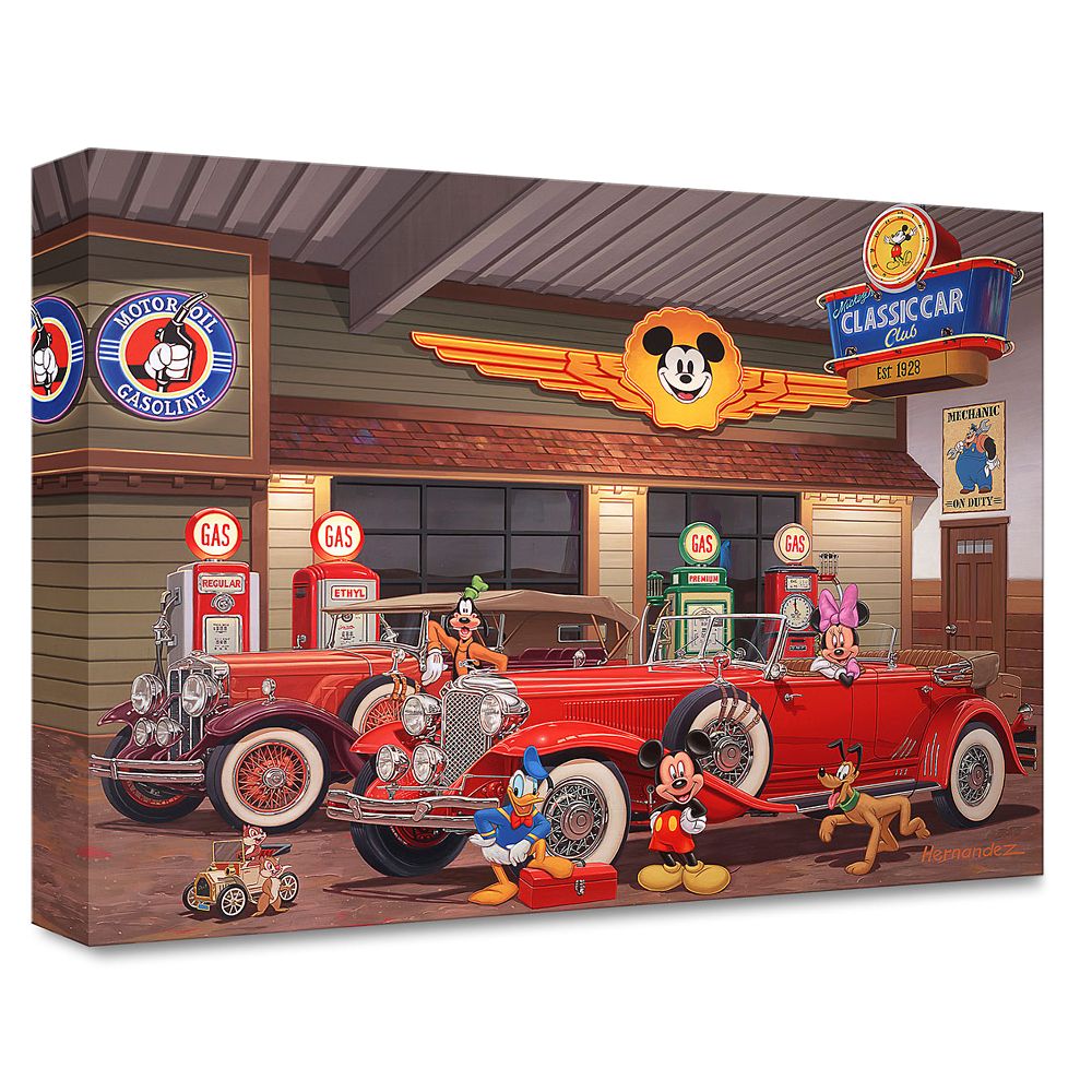 ''Mickey's Classic Car Club'' Gallery Wrapped Canvas by Manuel Hernandez – Limited Edition