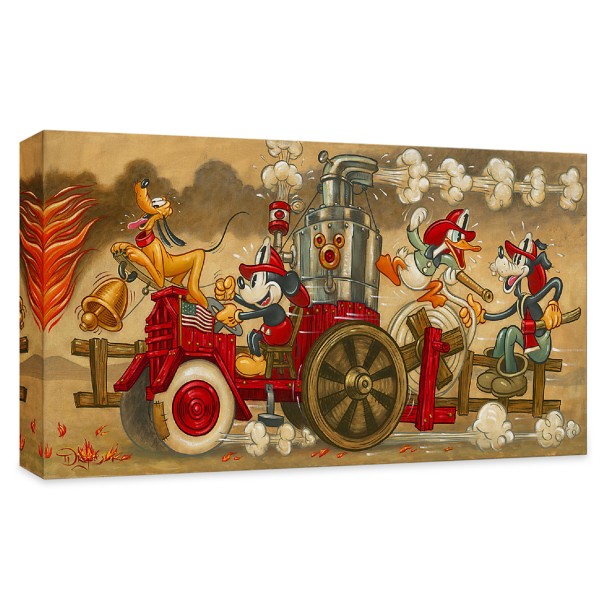 ''Mickey's Fire Brigade'' Gallery Wrapped Canvas by Tim Rogerson – Limited Edition