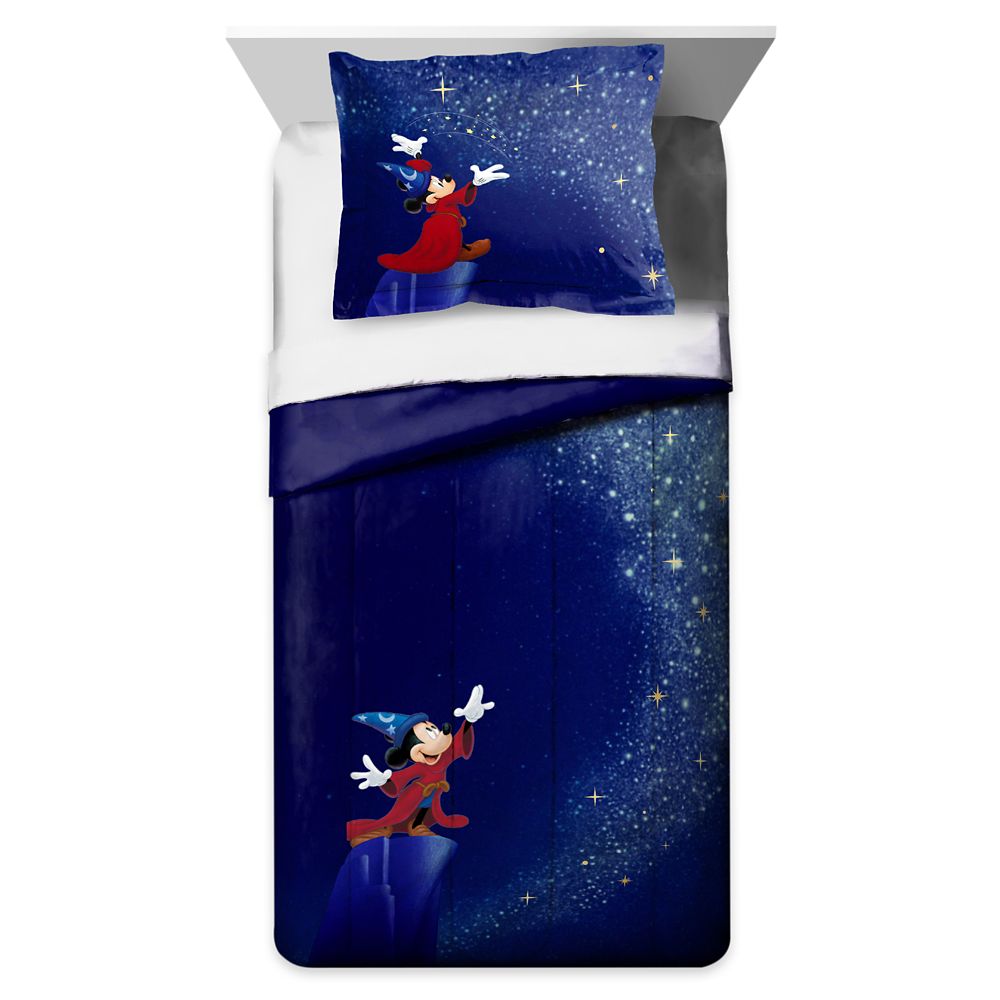 Sorcerer Mickey Mouse Comforter and Sham Set – Twin / Full / Queen – Fantasia available online