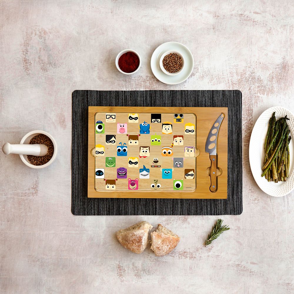 PIXAR Glass Top Serving Tray and Knife Set shopDisney