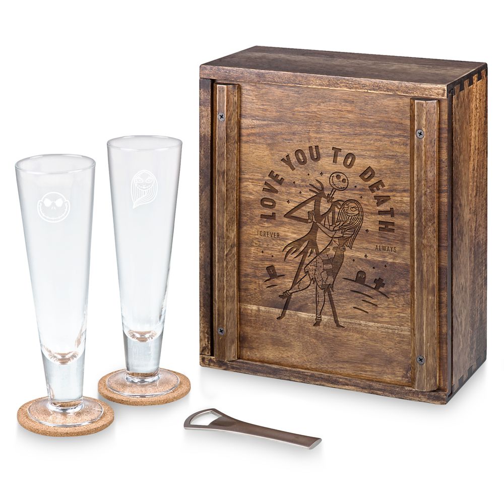 Jack Skellington and Sally Pilsner Glass Gift Set The Nightmare Before Christmas Official shopDisney