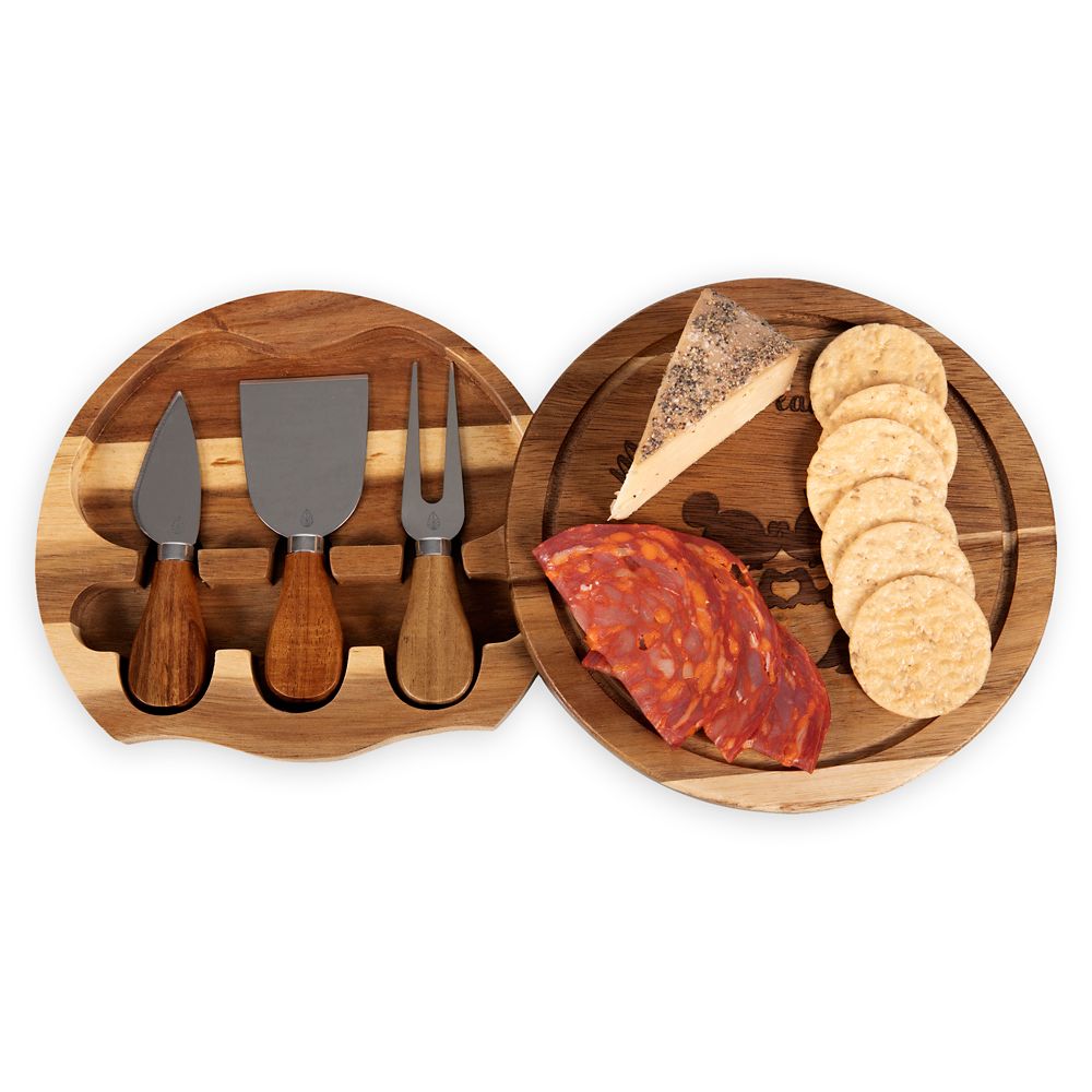 Mickey and Minnie Mouse Cheese Board and Tools Set