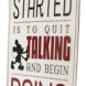 Mickey Mouse ''Quit Talking'' Tin Wall Decor