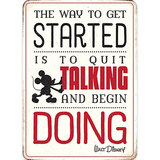 Mickey Mouse ''Quit Talking'' Tin Wall Decor