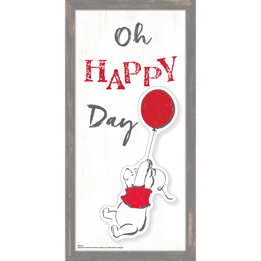 Winnie The Pooh Oh Happy Day Framed Wall Decor Shopdisney