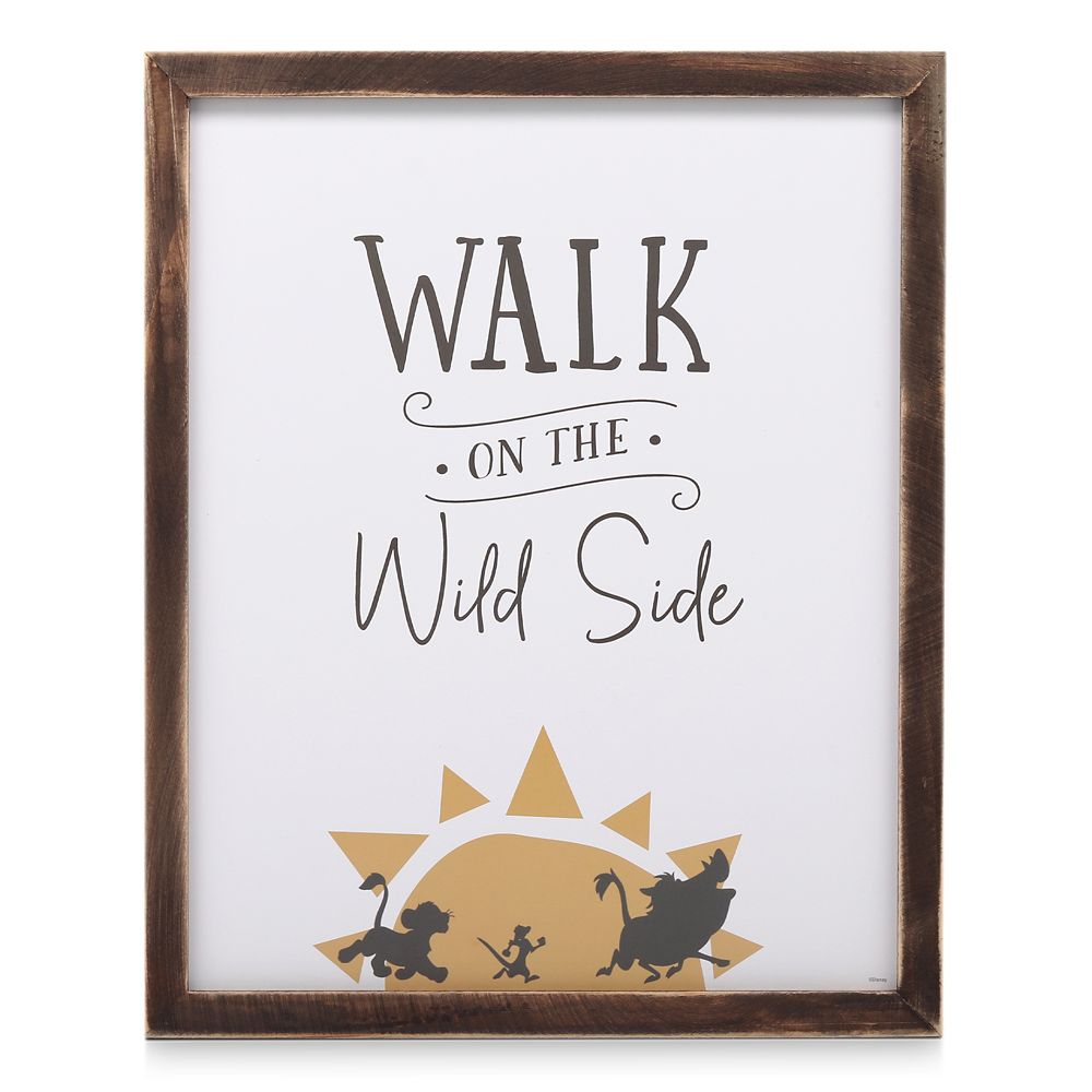 The Lion King Framed Wood Wall Dcor  Walk on the Wild Side Official shopDisney