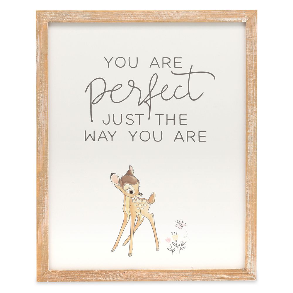 Bambi Framed Wood Wall Dcor You Are Perfect Official shopDisney