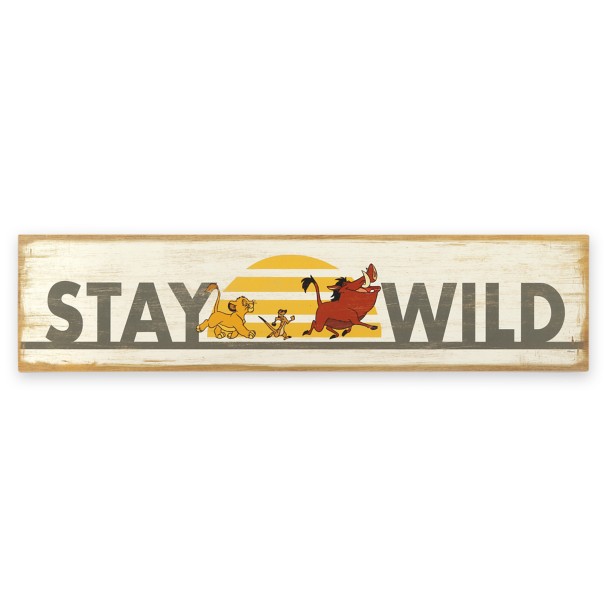 The Lion King ''Stay Wild'' Wood Wall Décor