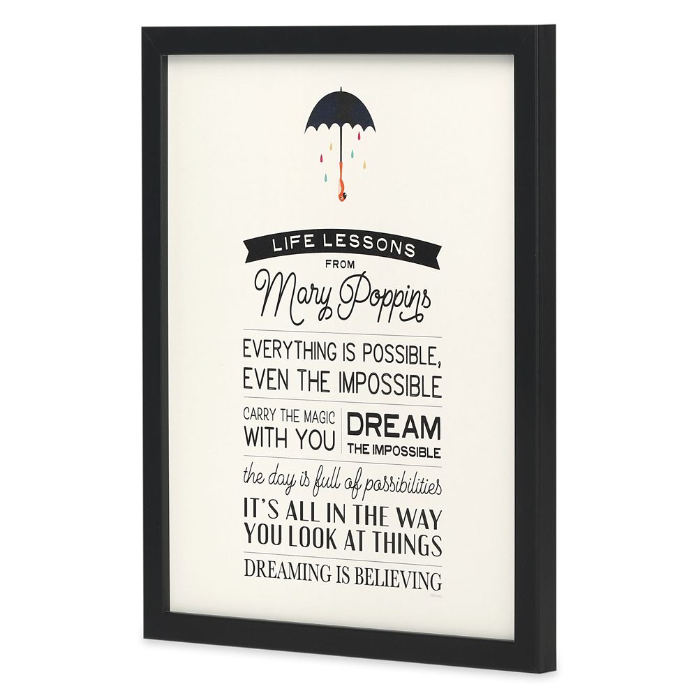 Mary Poppins ''Life Lessons'' Framed Wood Wall Décor