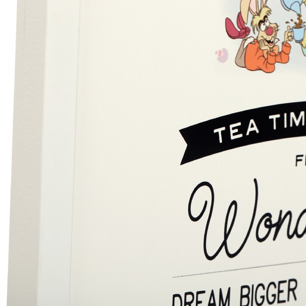 Alice in Wonderland ''Tea Time Wisdom'' Framed Wood Wall Décor