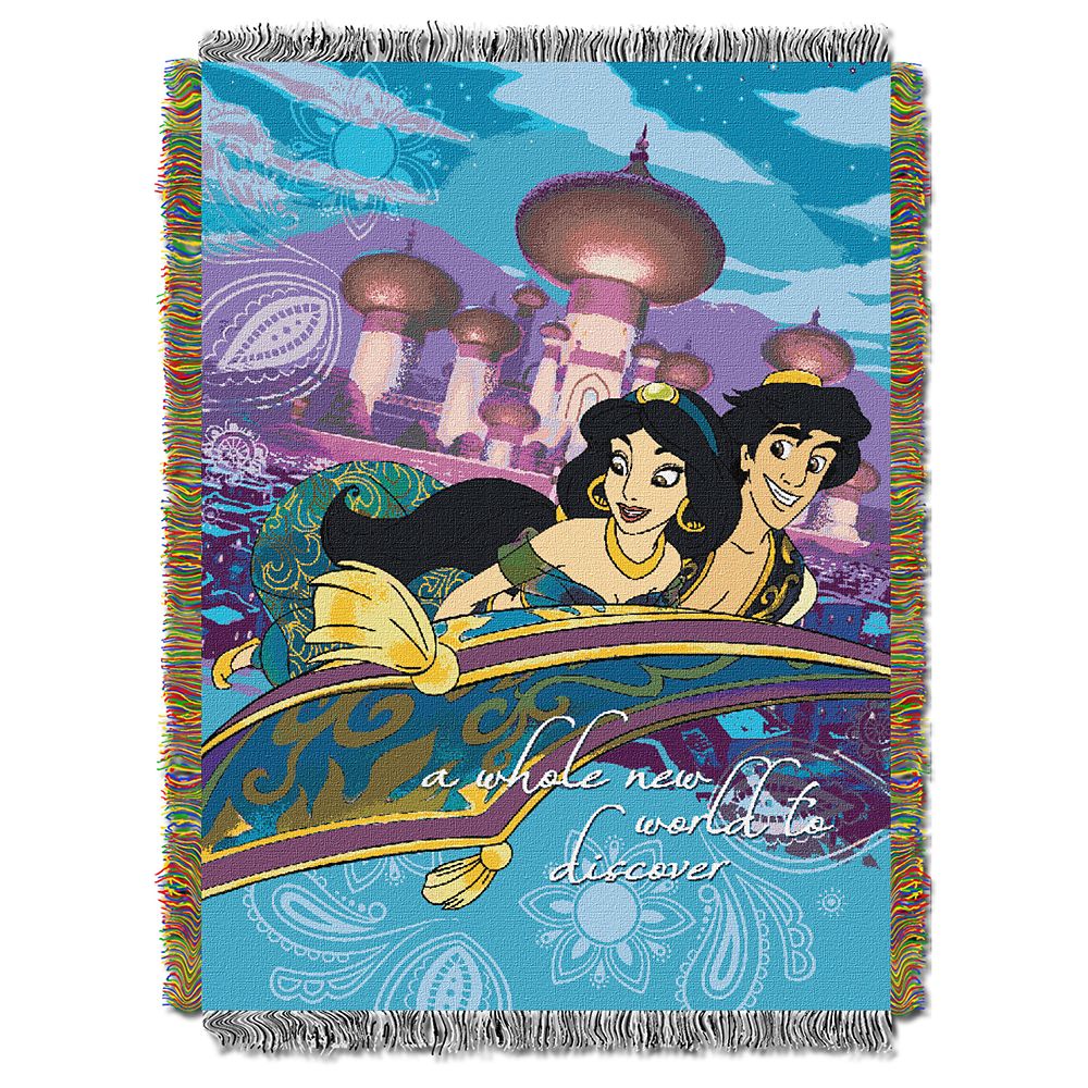 Aladdin and Jasmine Woven Tapestry Throw Official shopDisney