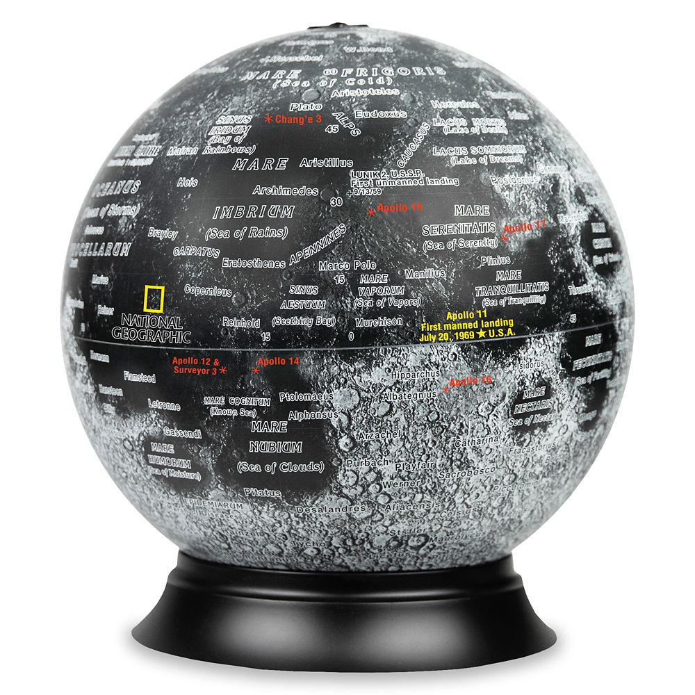 50th Anniversary Apollo 11 Moon Illuminated Globe  National Geographic Official shopDisney