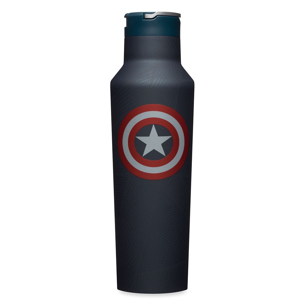 Corkcicle 20 oz Marvel Sport Canteen, Stainless Steel, Triple Insulated,  Water Bottle, Captain America