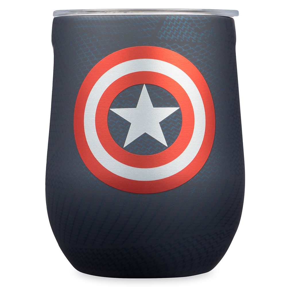 Captain America Stainless Steel Stemless Cup by Corkcicle now available for purchase