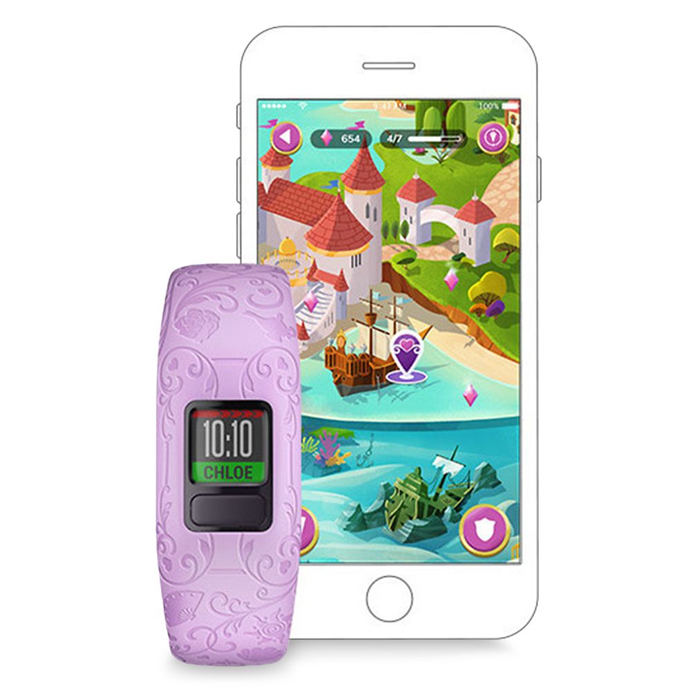 Disney Princess Icons v&iacute;vofit jr. 2 Fitness Tracker for Kids by Garmin