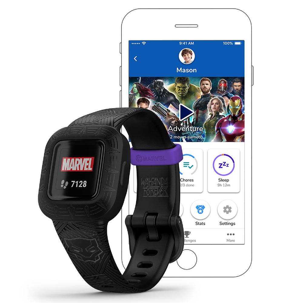 Black Panther vivofit jr. 3 Fitness Tracker for Kids by Garmin