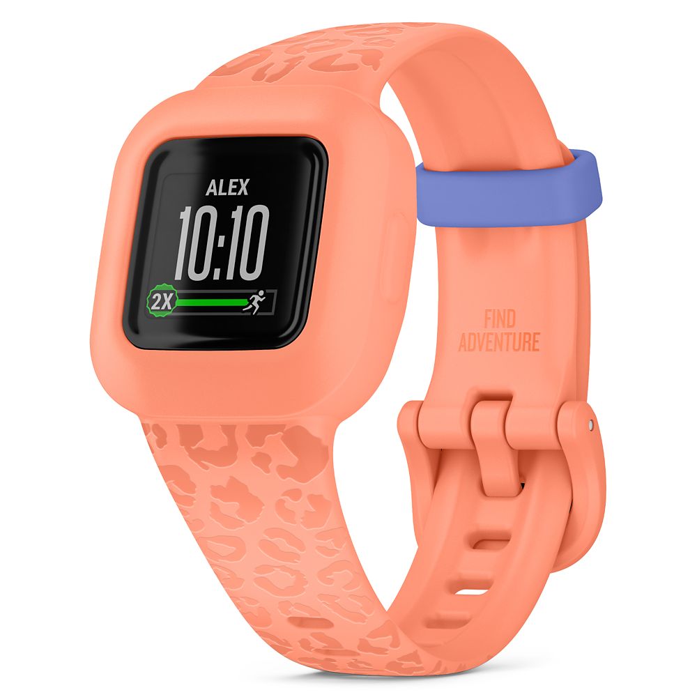 Vivofit jr. 3 Fitness Tracker for Kids by Garmin – Peach Leopard