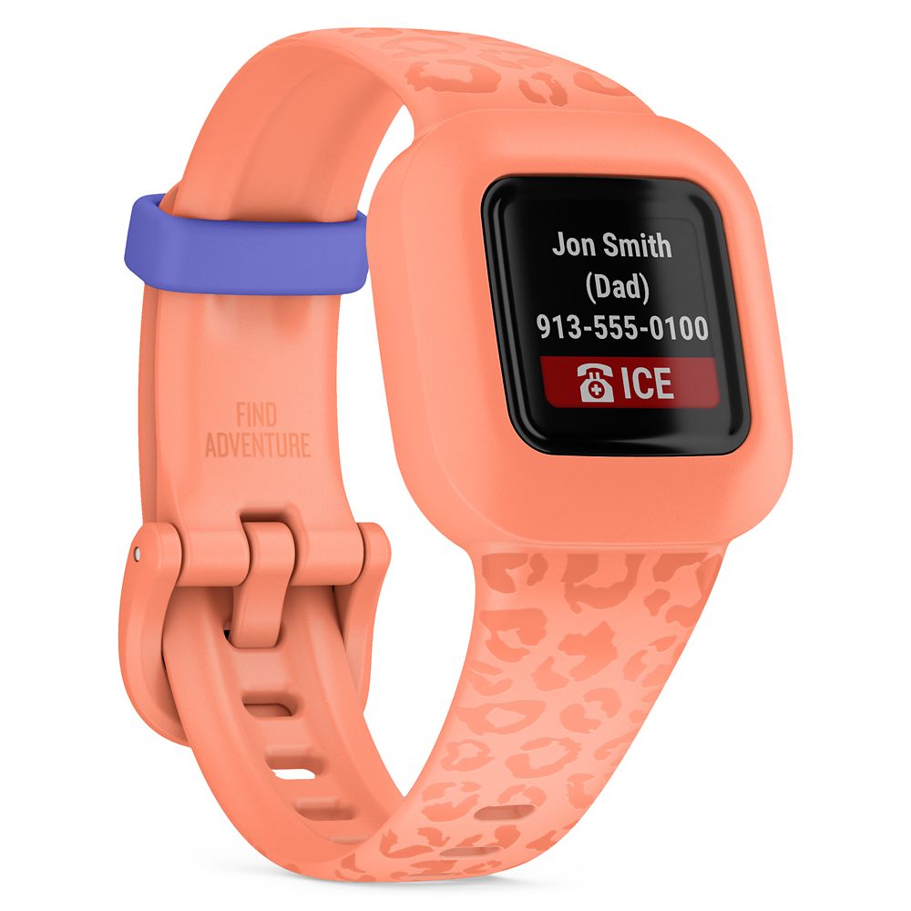 Vivofit jr. 3 Fitness Tracker for Kids by Garmin – Peach Leopard