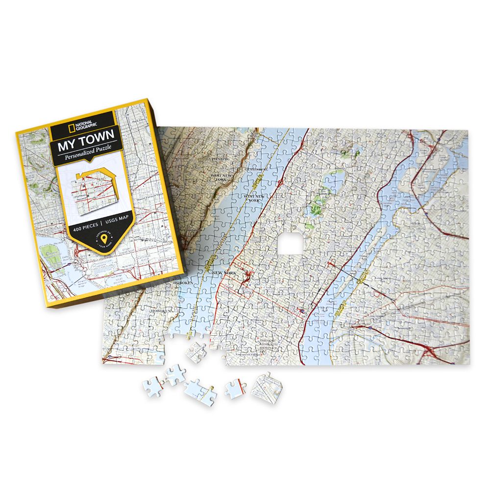 National Geographic My Town Personalized Puzzle – Map Scale: 1:26,000 is now out