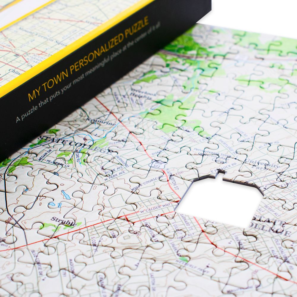 National Geographic My Town Personalized Puzzle – Map Scale: 1:26,000 ...