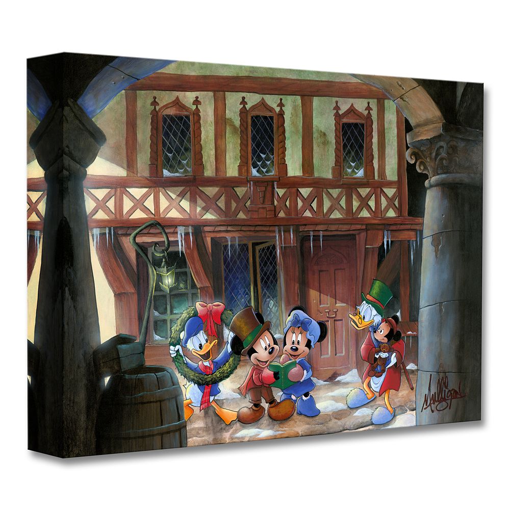 Mickey's Christmas Carol ''Joyful Tidings'' Giclée on Canvas by James C. Mulligan