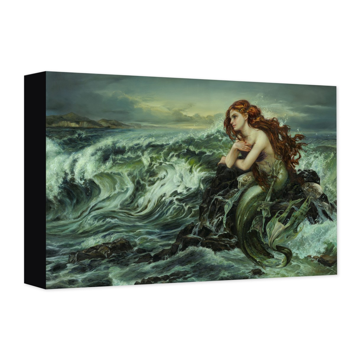 Ariel ''Drawn to the Shore'' Giclée on Canvas by Heather Edwards
