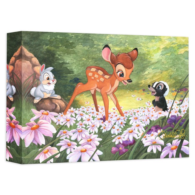 Bambi ''The Joy a Flower Brings'' Giclée on Canvas by Michelle St. Laurent