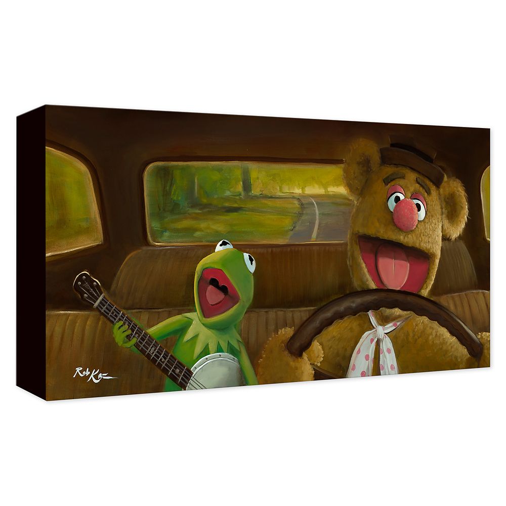 Disney Kermit and Fozzie Movin Right Along Giclee on Canvas by Rob Kaz