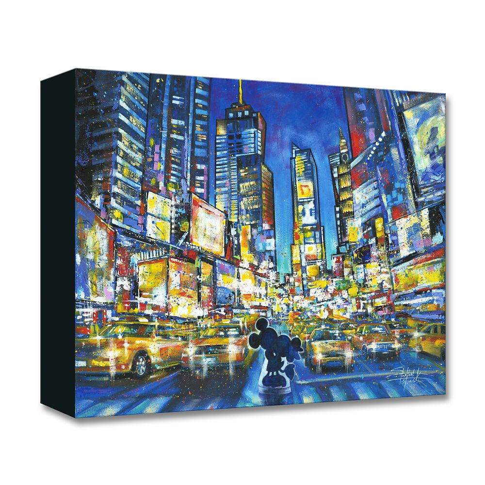 Mickey and Minnie Mouse You, Me, and the City Gicle on Canvas by Stephen Fishwick Official shopDisney