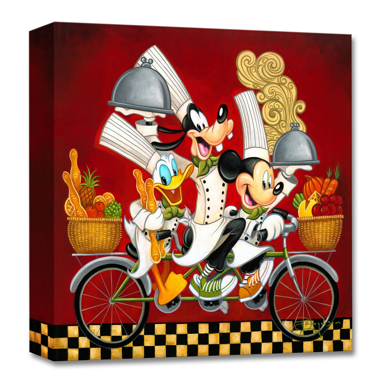 Mickey Mouse and Friends ''Wheeling with Flavor'' Giclée on Canvas by Tim Rogerson