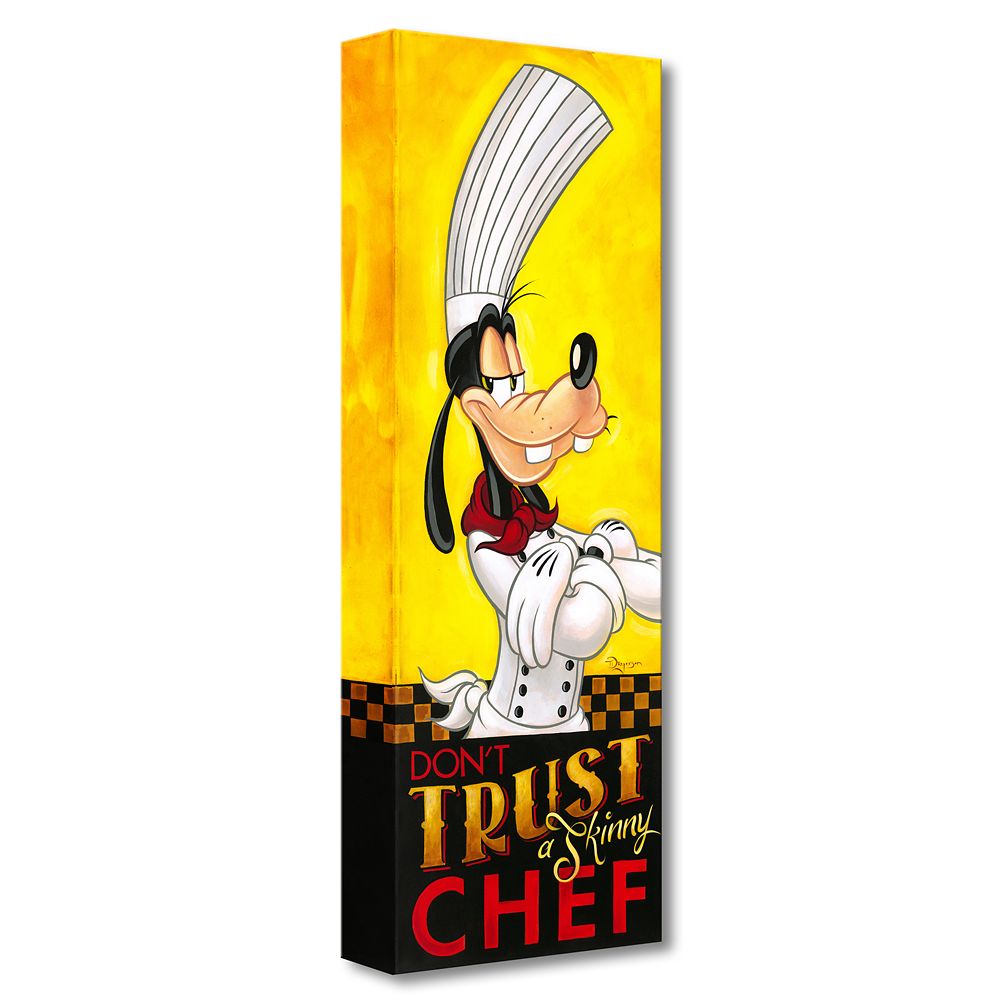 Goofy Dont Trust a Skinny Chef Gicle on Canvas by Tim Rogerson Official shopDisney