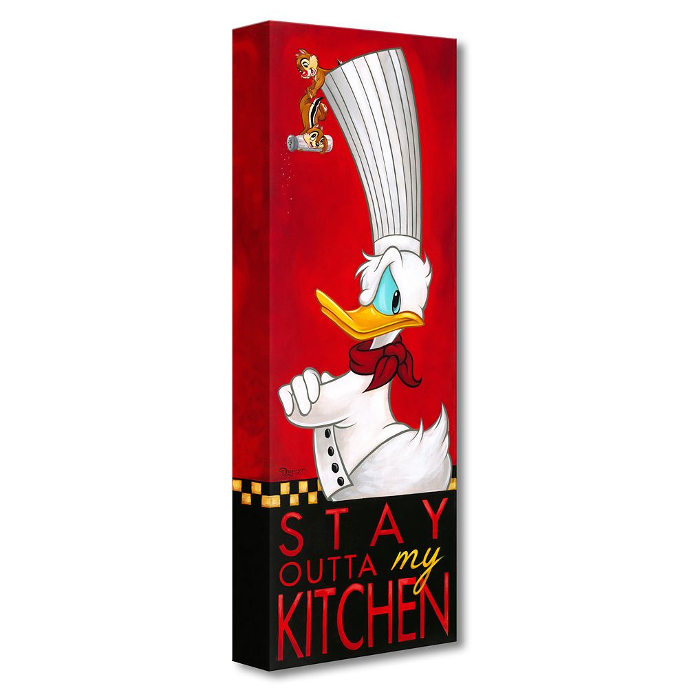Disney Donald Duck Stay Outta My Kitchen Giclee on Canvas by Tim Rogerson