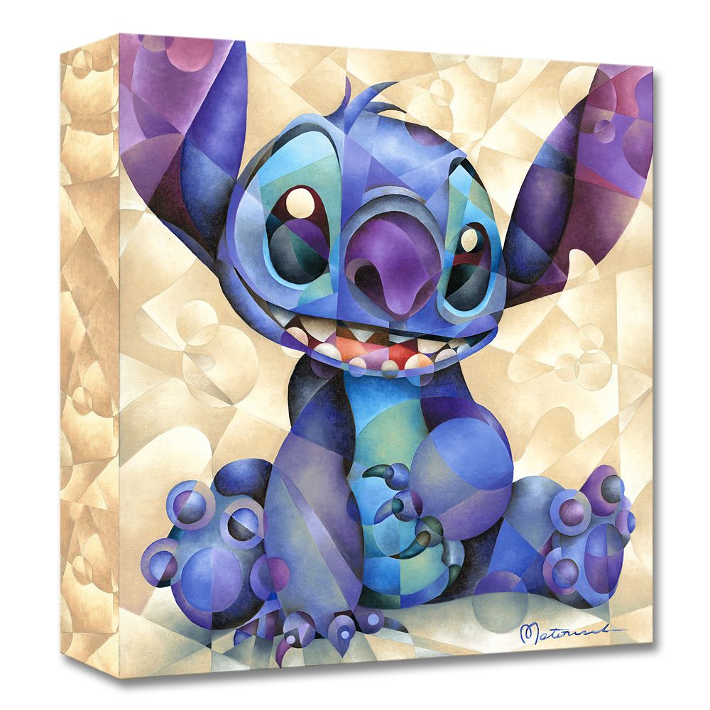 Stitch Cute and Fluffy Gicle on Canvas by Tom Matousek Official shopDisney