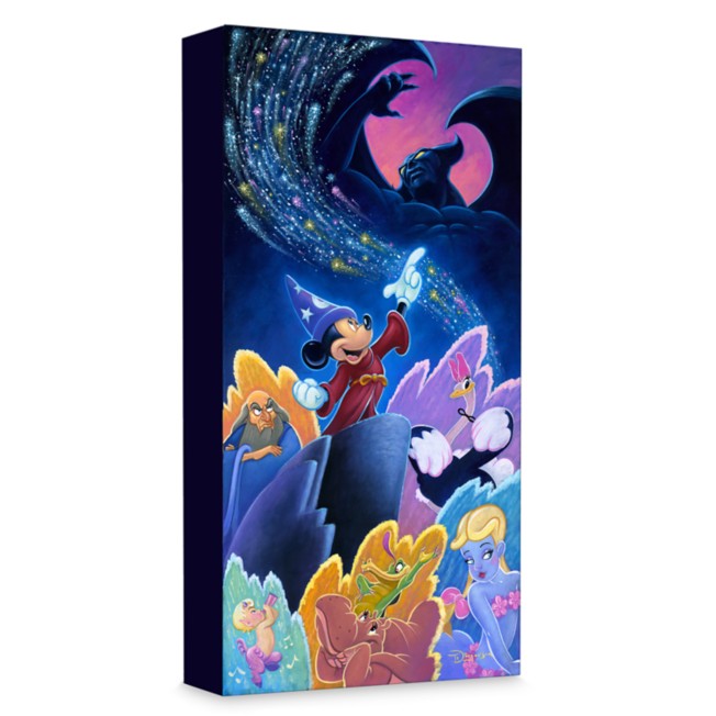 Sorcerer Mickey Mouse ''Splashes of Fantasia'' Giclée on Canvas by Tim Rogerson