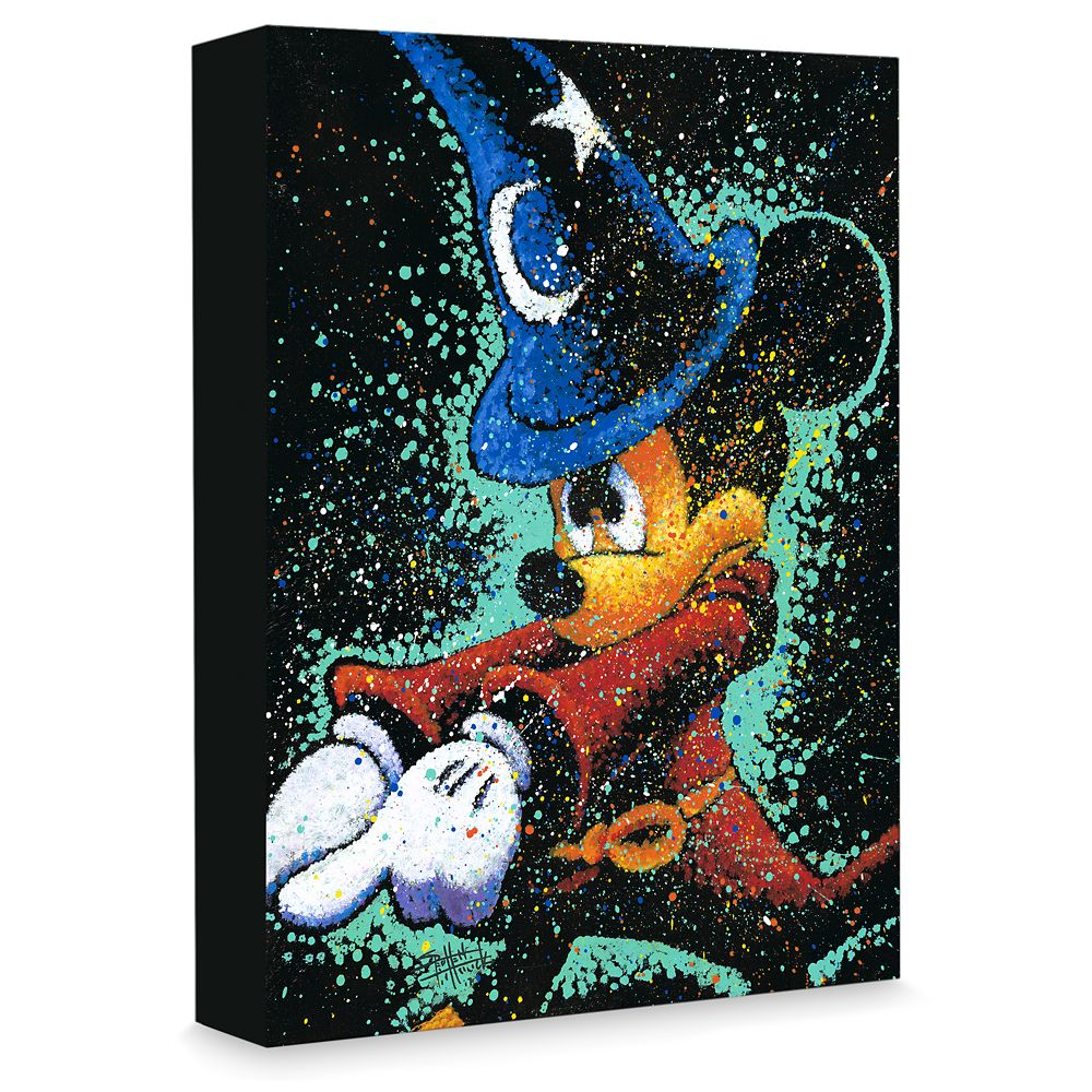 Sorcerer Mickey Mouse Mickey Casts a Spell Gicle on Canvas by Stephen Fishwick Official shopDisney