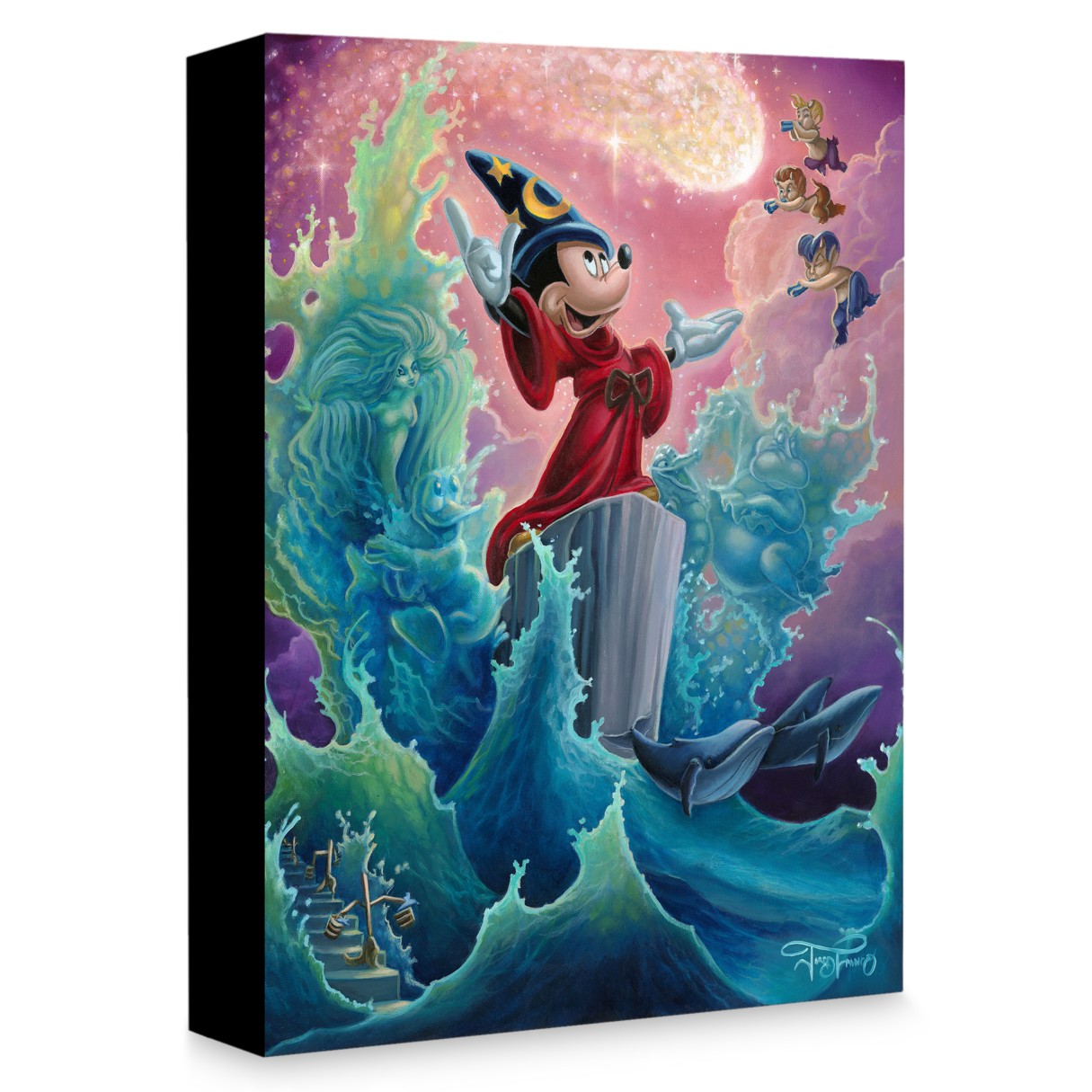 Sorcerer Mickey Mouse ''The Sorcerer's Finale'' Giclée on Canvas by Jared Franco