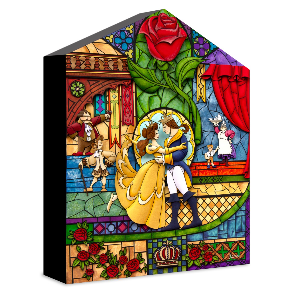 Beauty and the Beast ''Our Fairytale'' Giclée on Canvas by Karin Arruda – Limited Edition