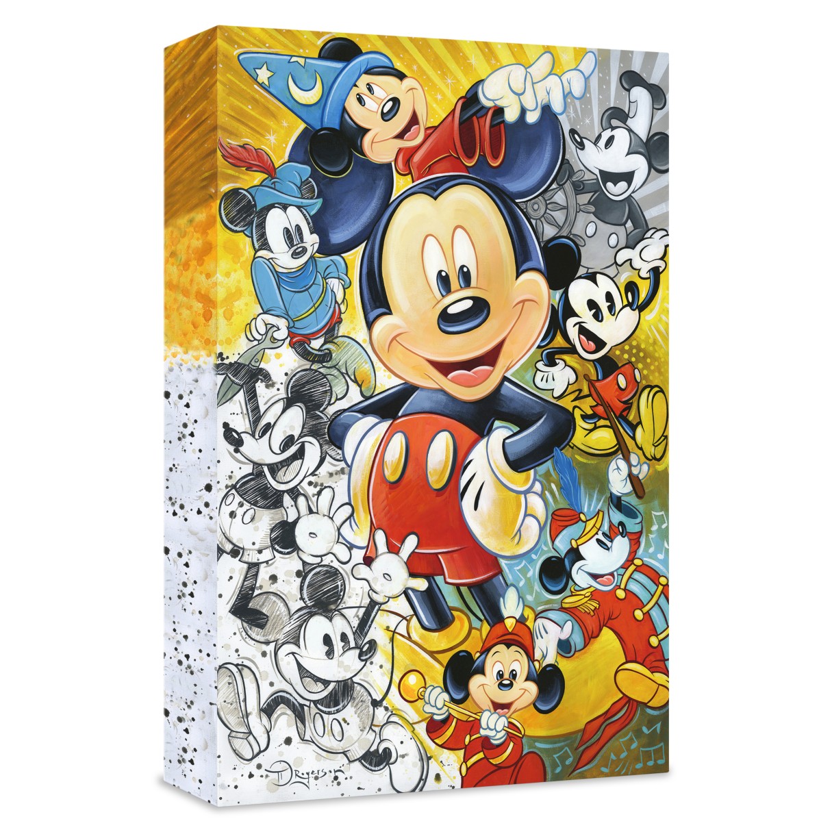 ''90 Years of Mickey Mouse'' Giclée on Canvas by Tim Rogerson – Limited Edition