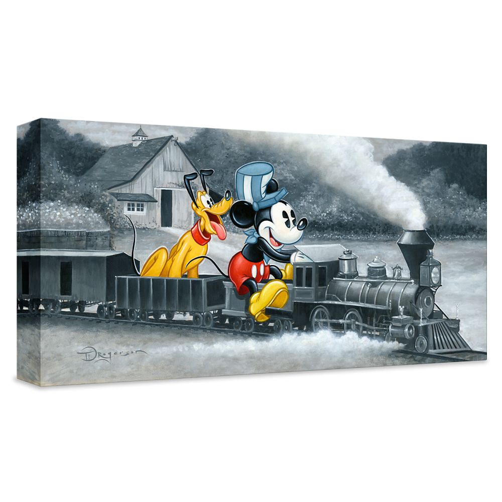Mickeys Train Gicle on Canvas by Tim Rogerson  Limited Edition Official shopDisney