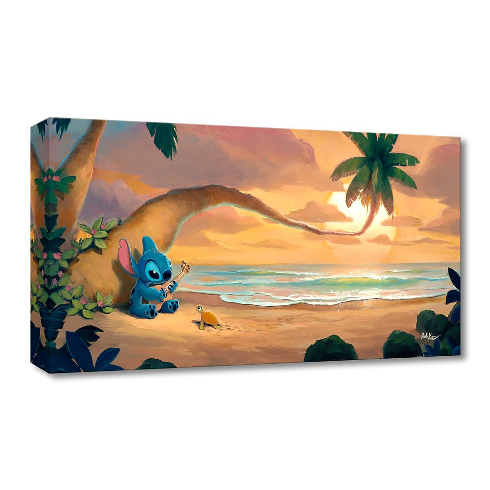 Stitch Sunset Serenade Canvas Artwork by Rob Kaz  10 x 20  Limited Edition Official shopDisney