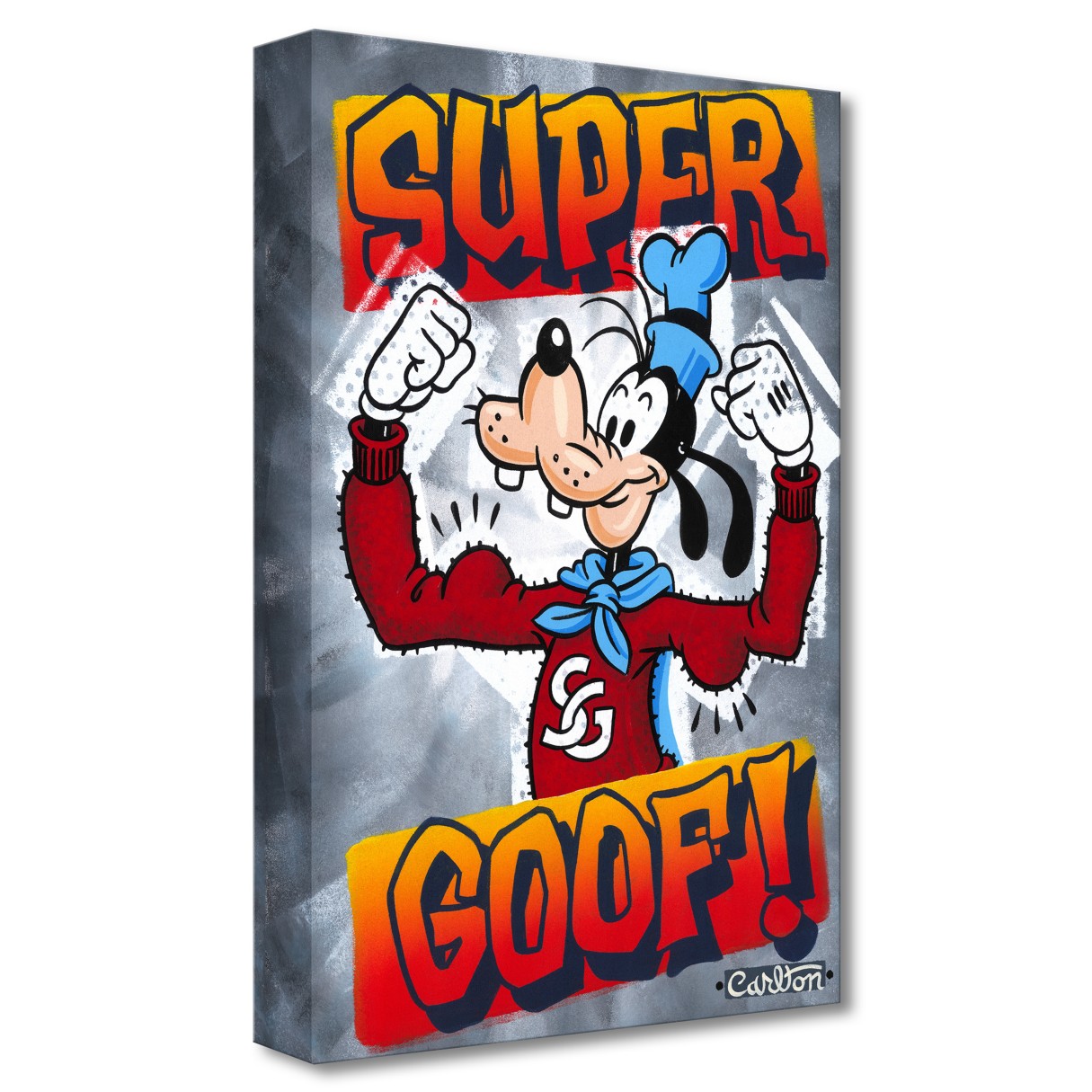 Goofy ''Super Goof!'' Giclée on Canvas by Trevor Carlton – Limited Edition