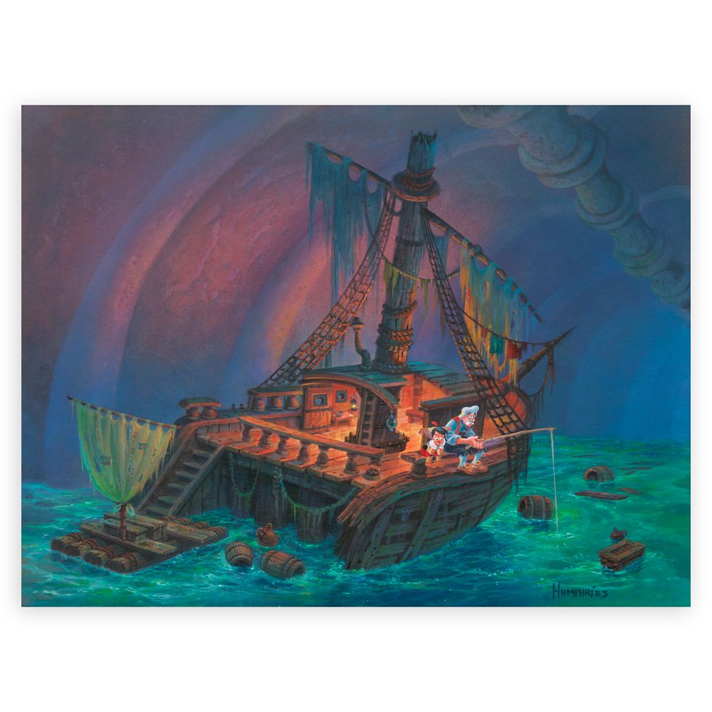 Disney Pinocchio What Now Geppetto Giclee by Michael Humphries ? Limited Edition