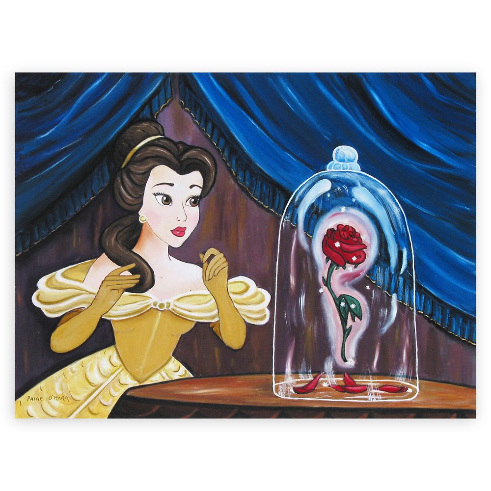 Beauty and the Beast ''Enchanted Rose'' Giclée by Paige O'Hara – Limited  Edition | shopDisney