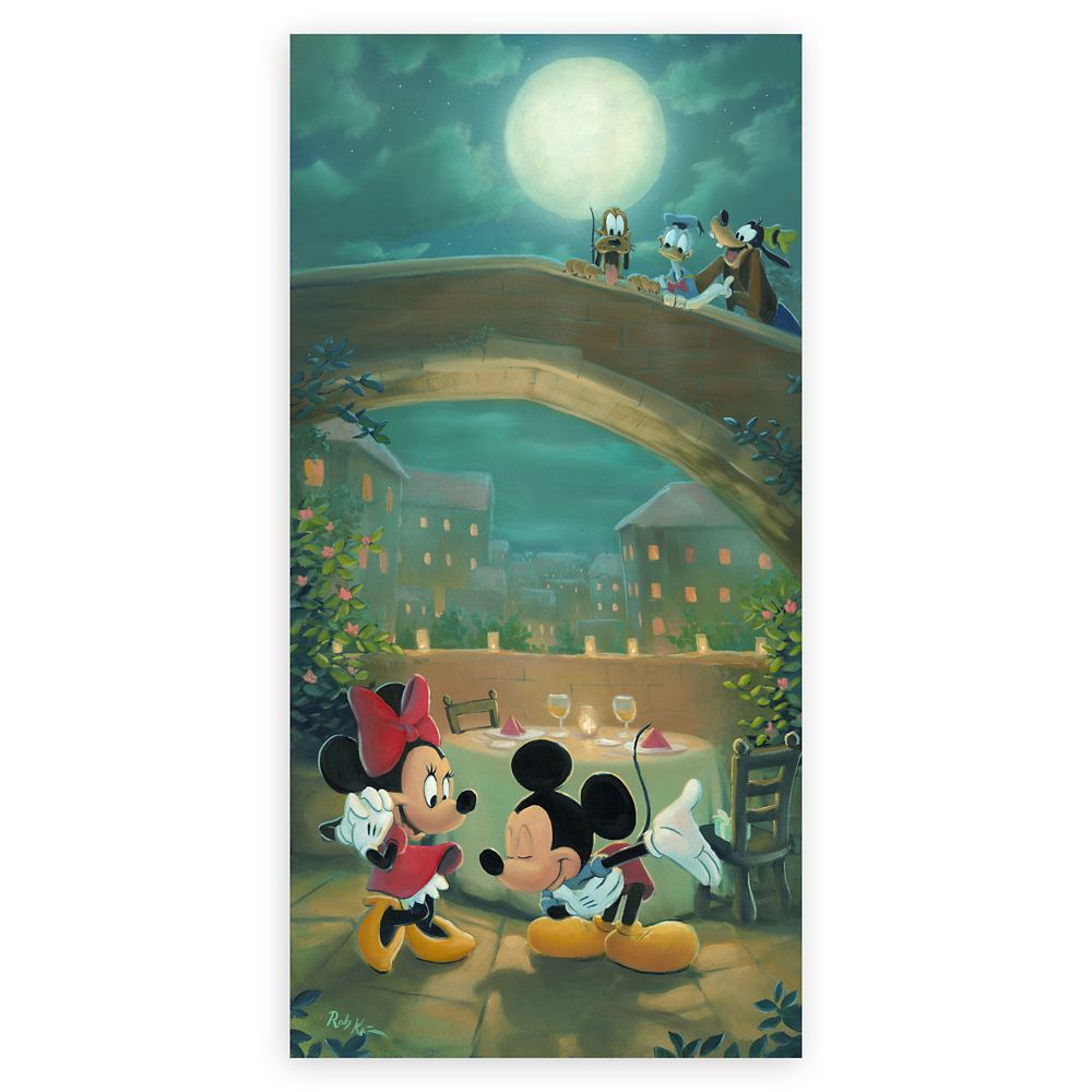 Mickey Mouse and Friends ”Cuisine for Two” by Rob Kaz Canvas Artwork – Limited Edition now out