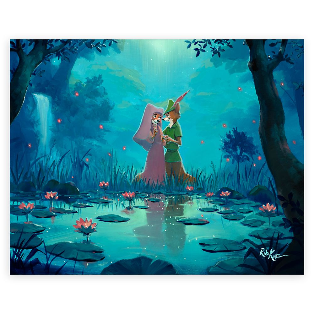 Robin Hood and Maid Marian Moonlight Proposal by Rob Kaz Canvas Artwork  Limited Edition Official shopDisney