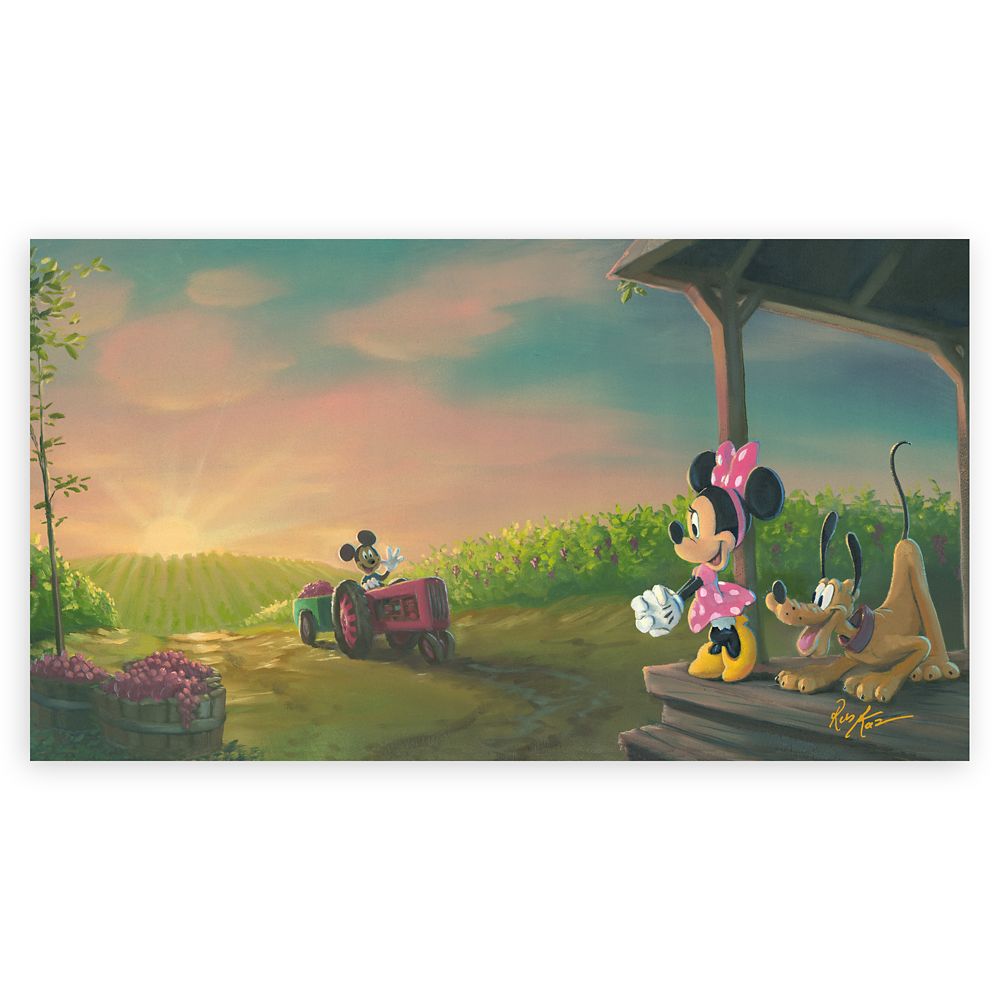 Mickey Mouse and Friends ”Vineyard Harvest” by Rob Kaz Canvas Artwork – Limited Edition is now available for purchase