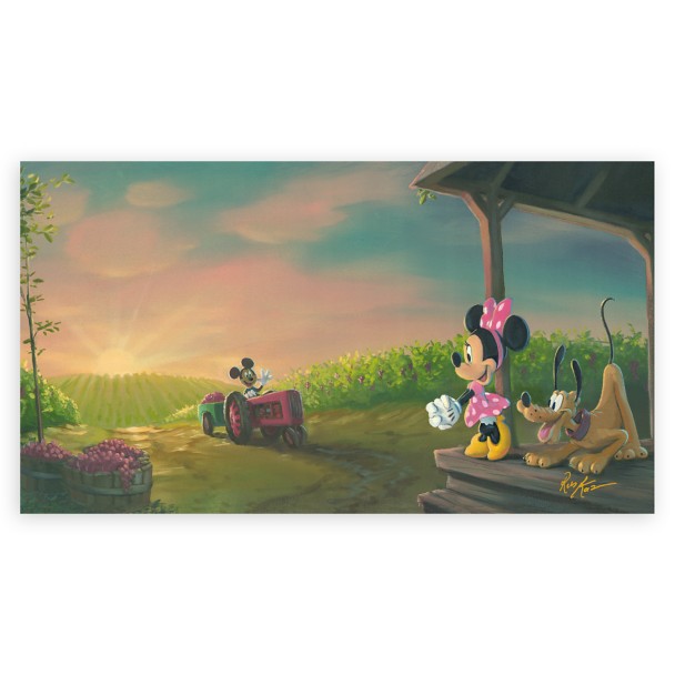Mickey Mouse and Friends ''Vineyard Harvest'' by Rob Kaz Canvas Artwork – Limited Edition