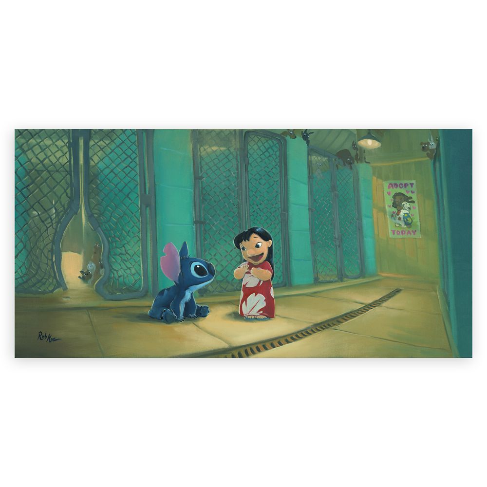 Lilo & Stitch ''Welcome to the Family'' by Rob Kaz Canvas Artwork – Limited  Edition