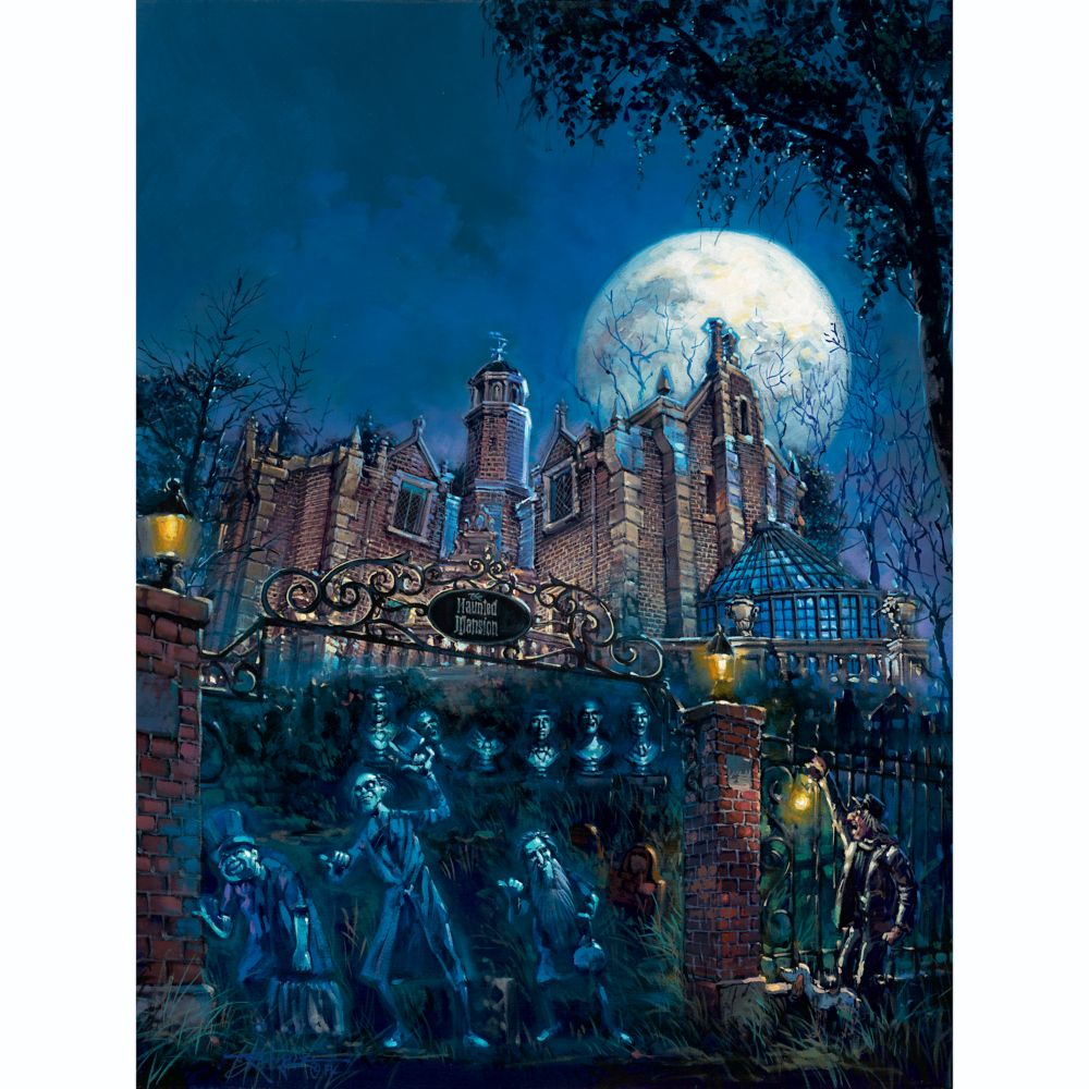 Disney The Haunted Mansion Haunted Mansion by Rodel Gonzalez Canvas Artwork ? Limited Edition